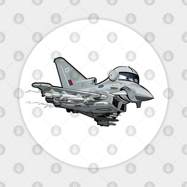 Cartoon Fighter Plane Magnet by Mechanik